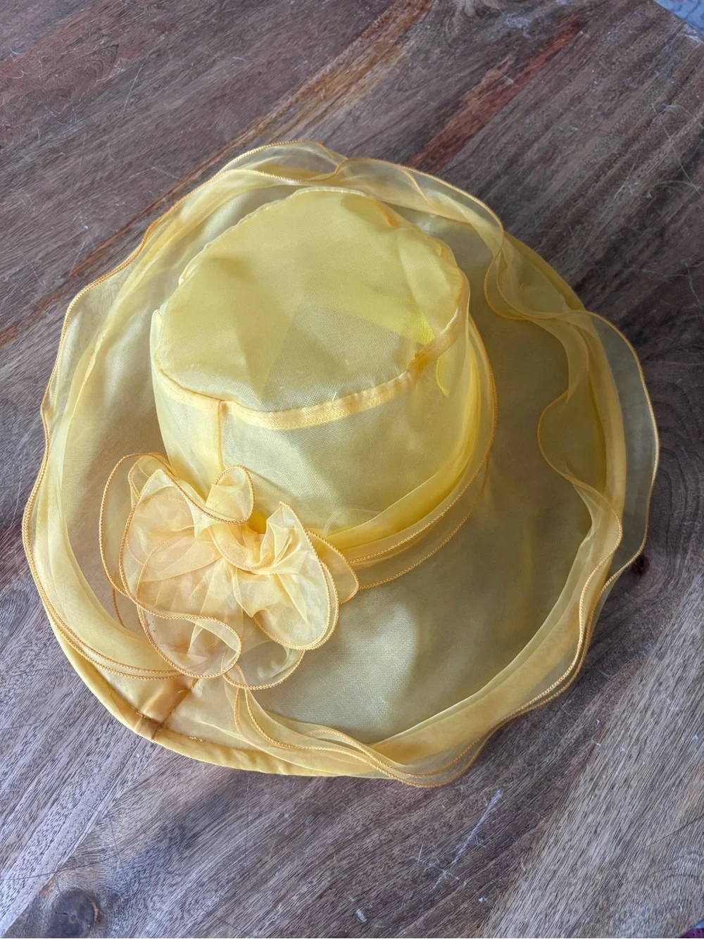 Elegant Women’s Organza Wide-Brim Hats in Multiple Colors
